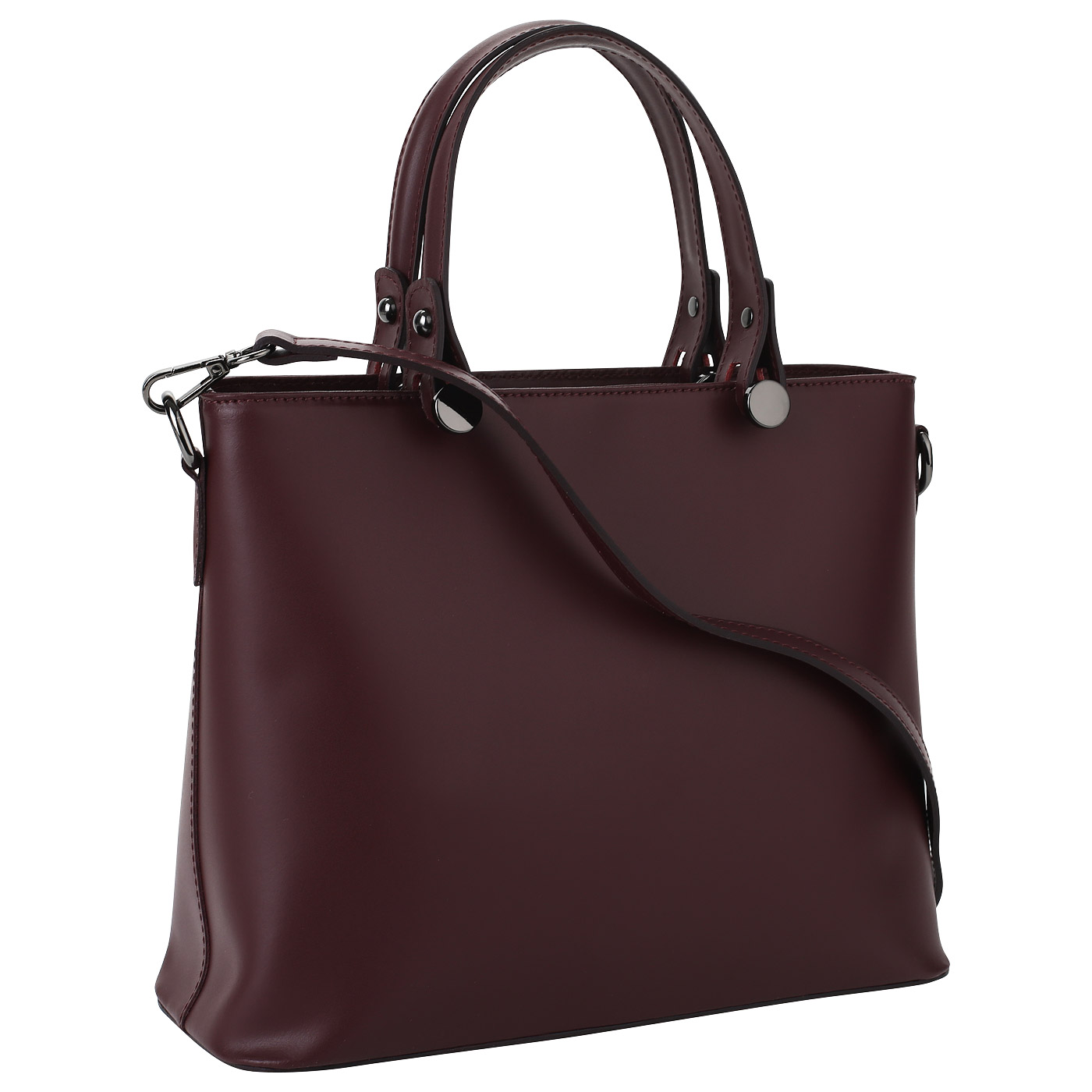 Бордовая кожаная сумка Sara Burglar Diva