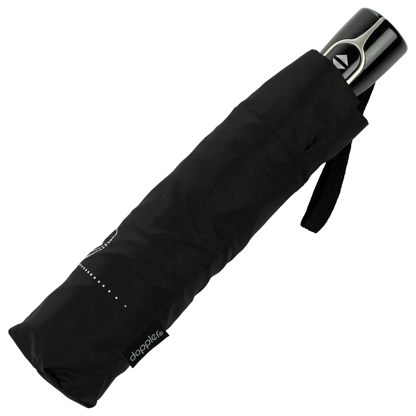 Черный зонт-автомат Doppler Cats