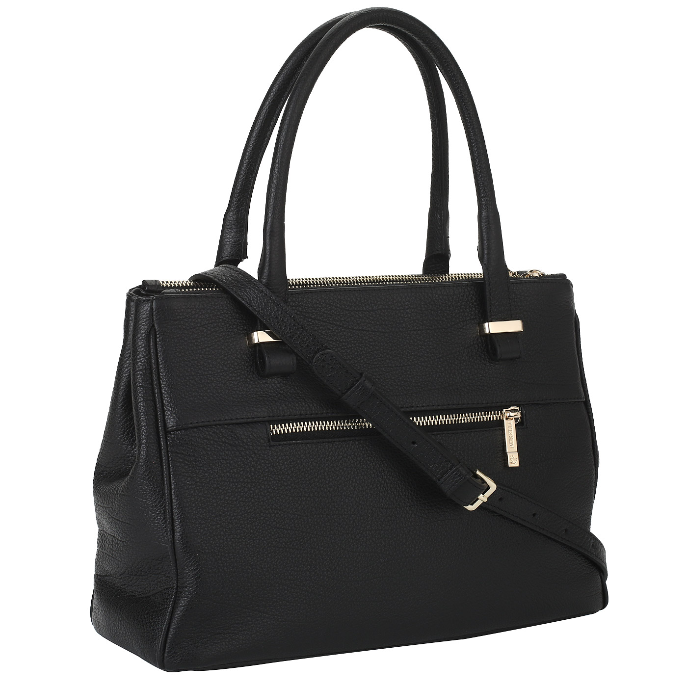 Кожаная сумка с тремя отделами Aurelli 