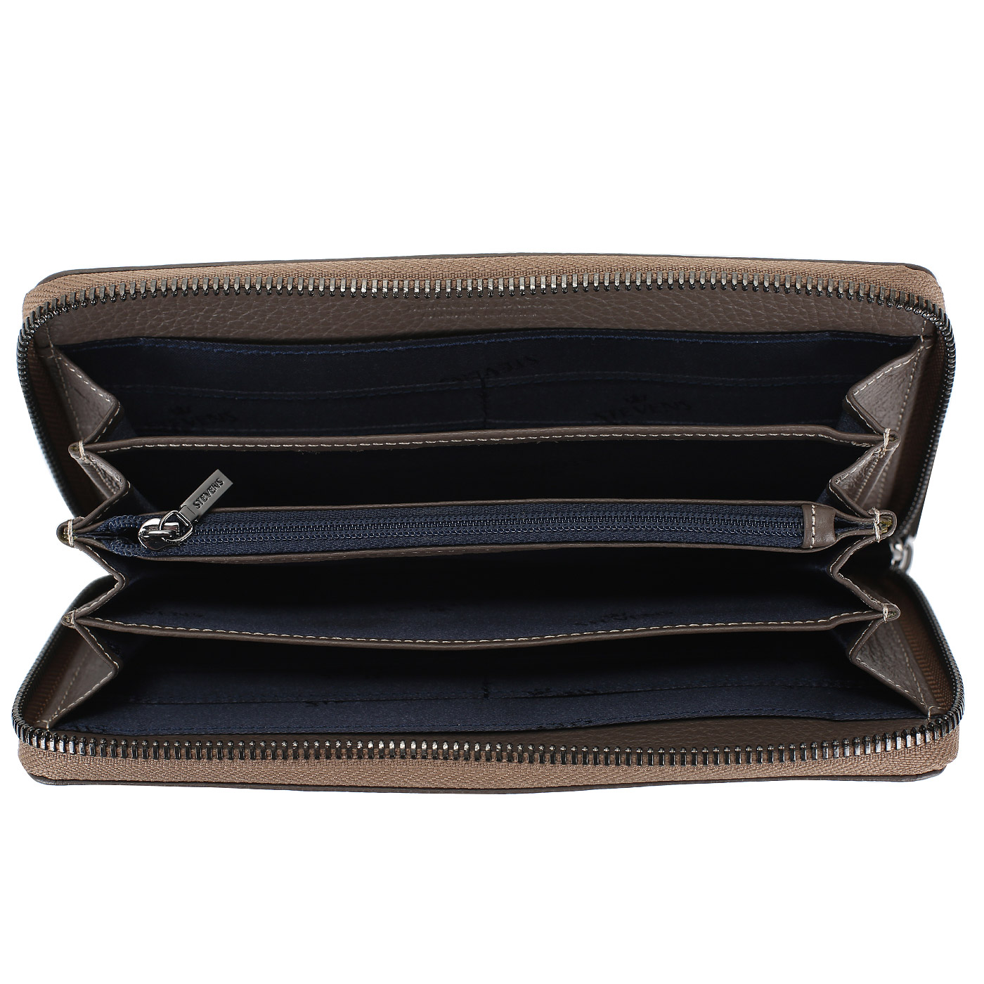 Кожаное портмоне на молнии Stevens 