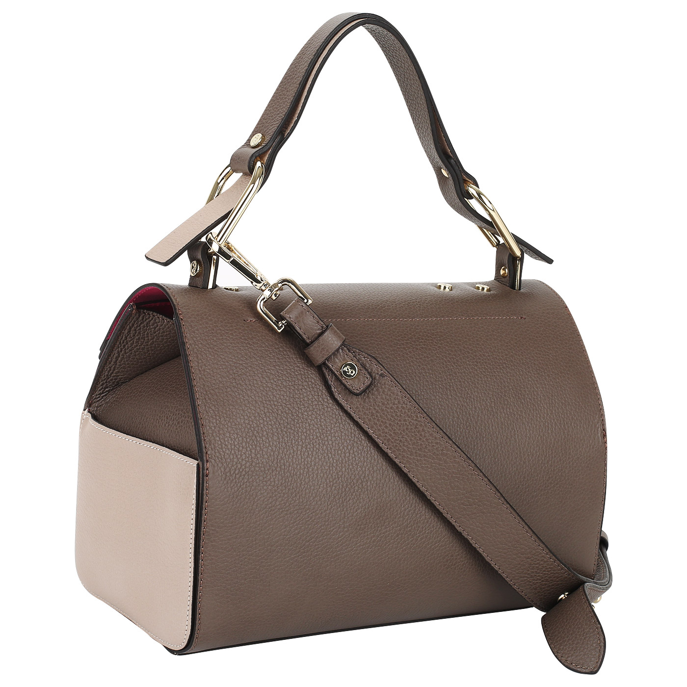 Кожаная сумочка со съемным ремешком Carlo Salvatelli Gemma