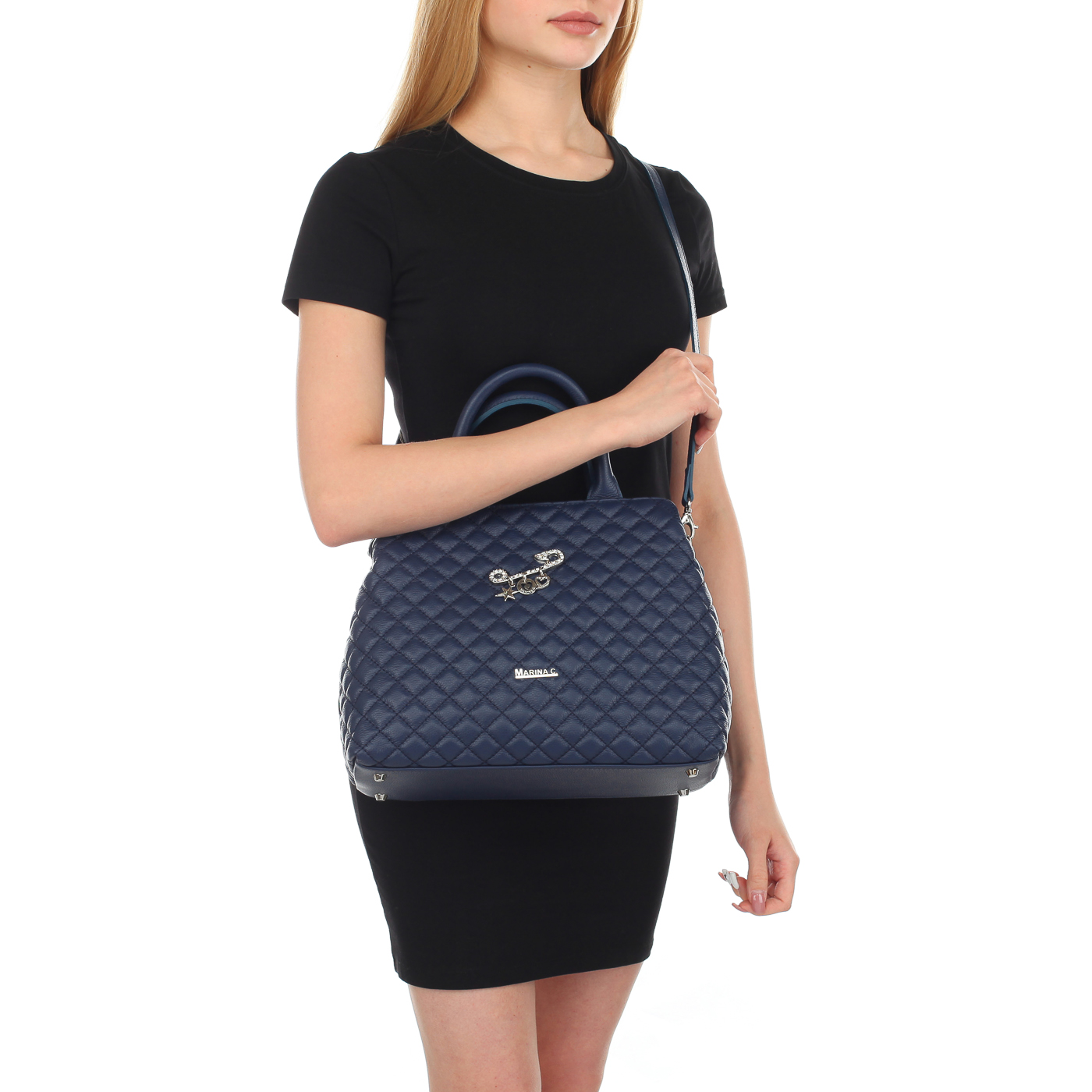 Женская стеганая сумка из кожи Marina Creazioni 