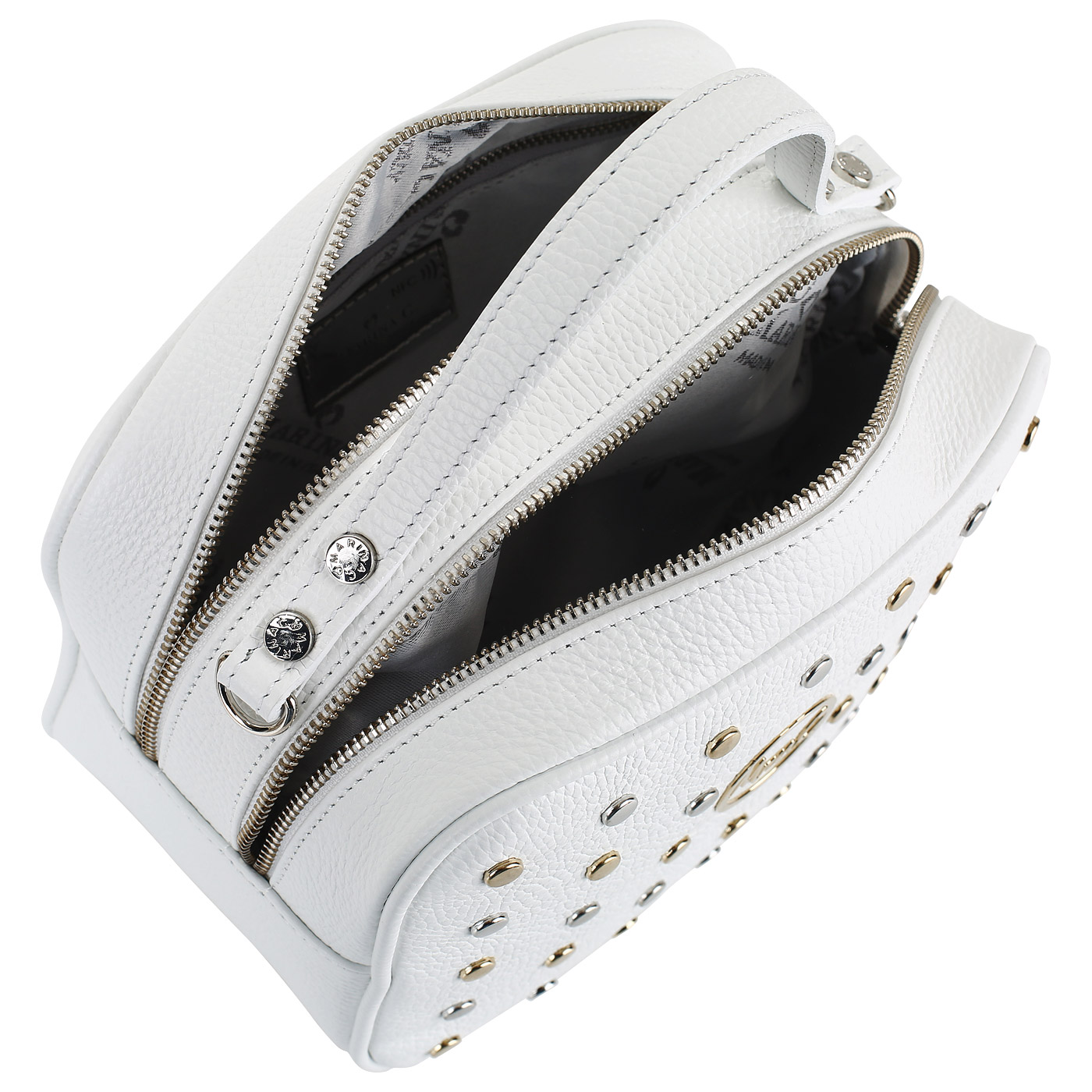 Кожаная сумка с клепками Marina Creazioni 