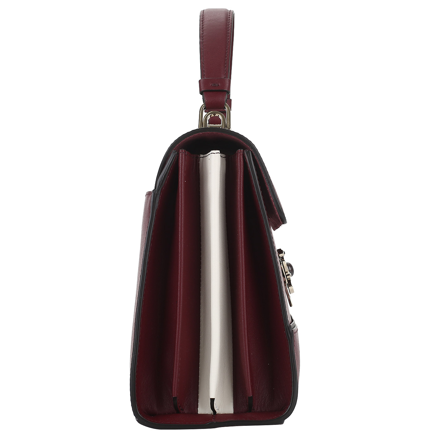 Сумочка из бордовой кожи Furla Mughetto