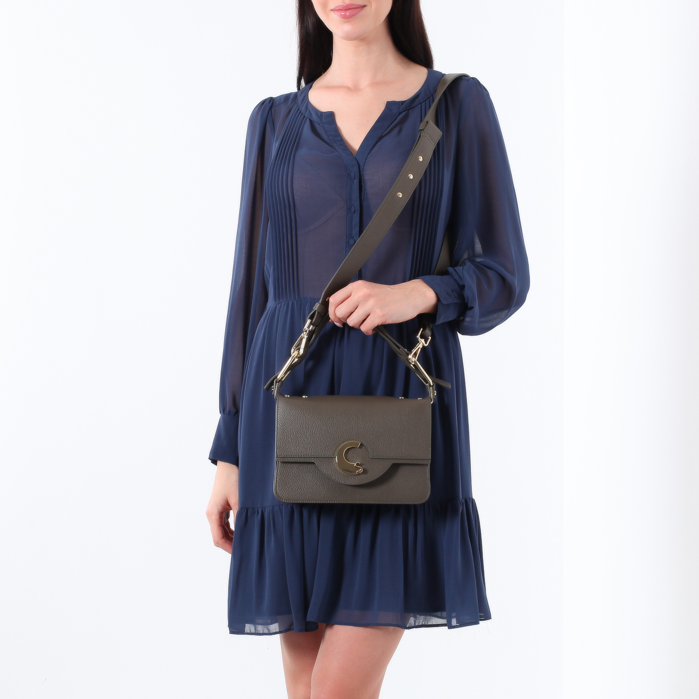 Кожаная сумочка кросс-боди Carlo Salvatelli Gemma