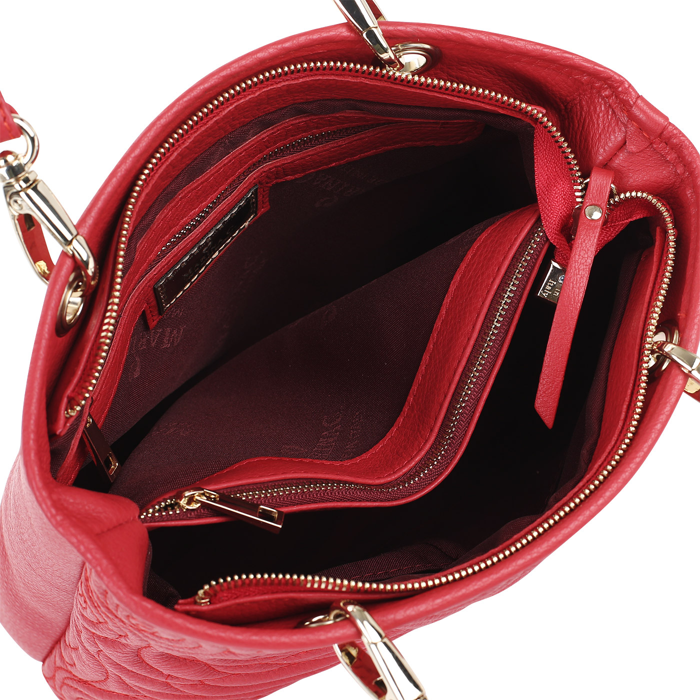 Сумка из красной кожи Marina Creazioni 