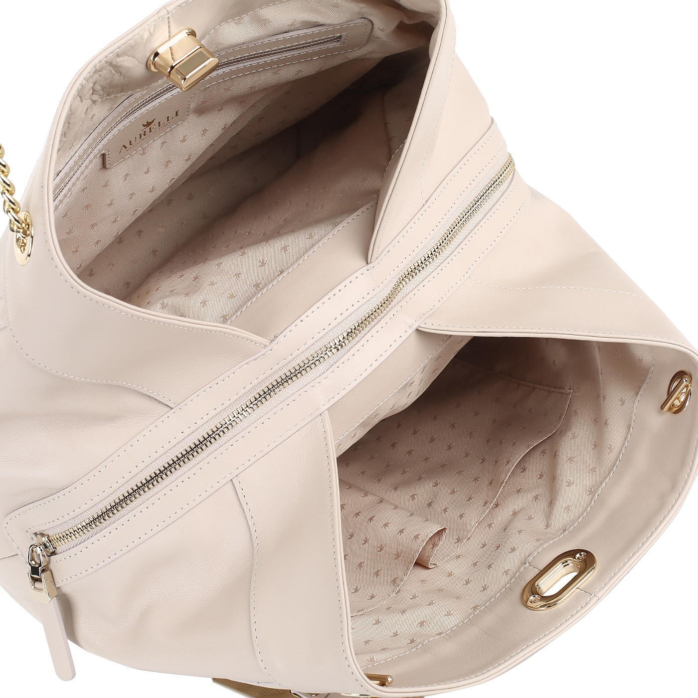 Кожаная сумка с тиснением Aurelli 