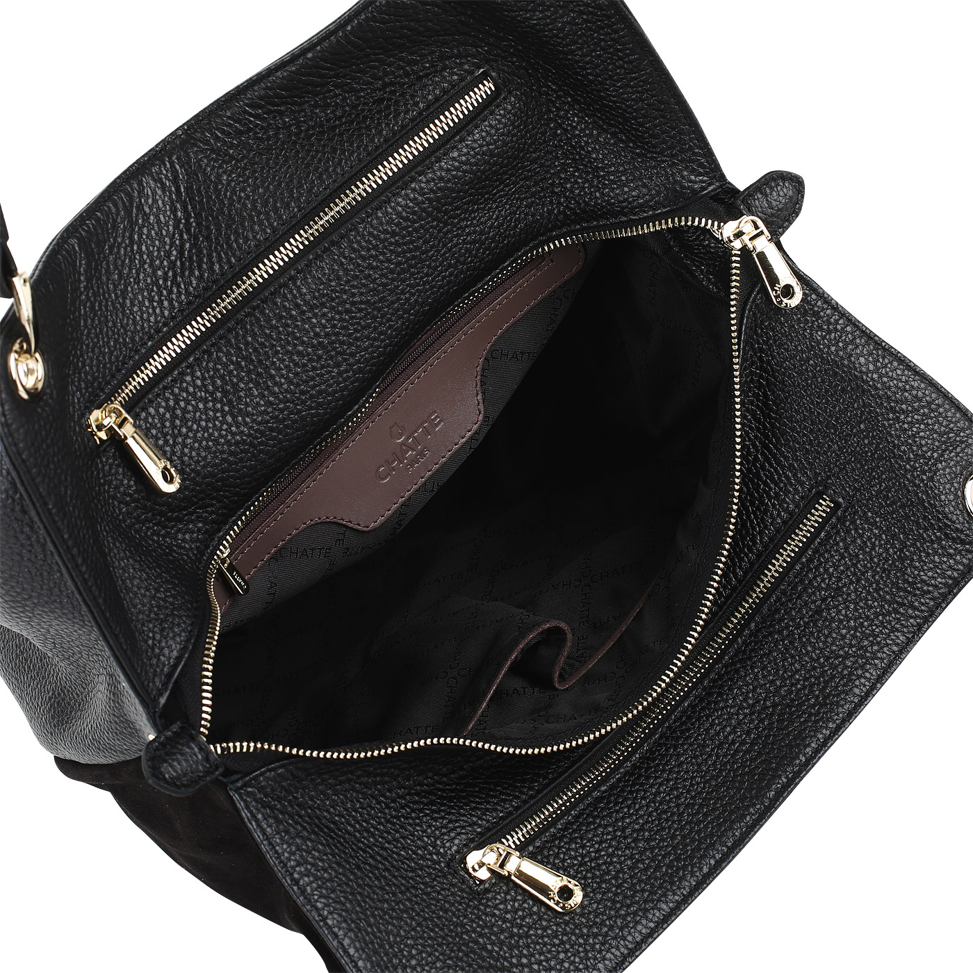 Сумка из кожи и замши Chatte 