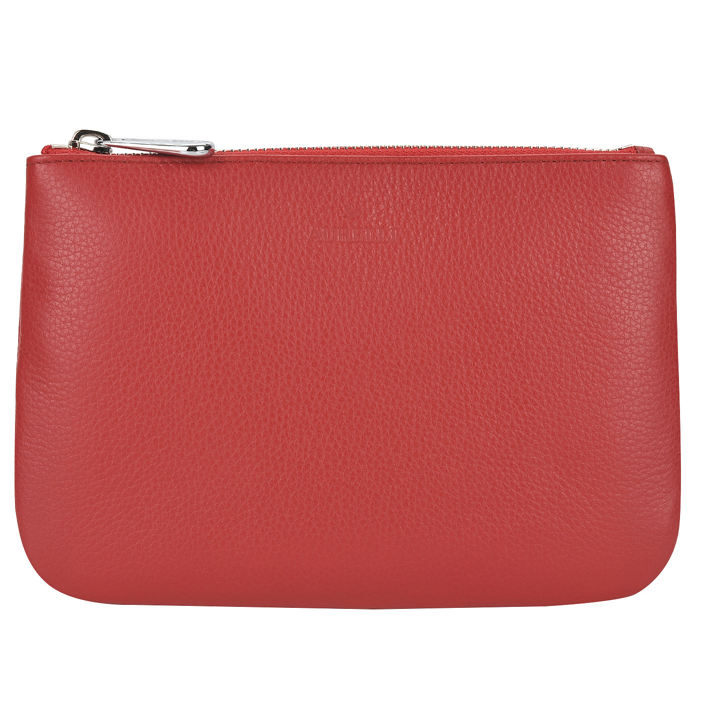 Aurelli Красная кожаная женская косметичка