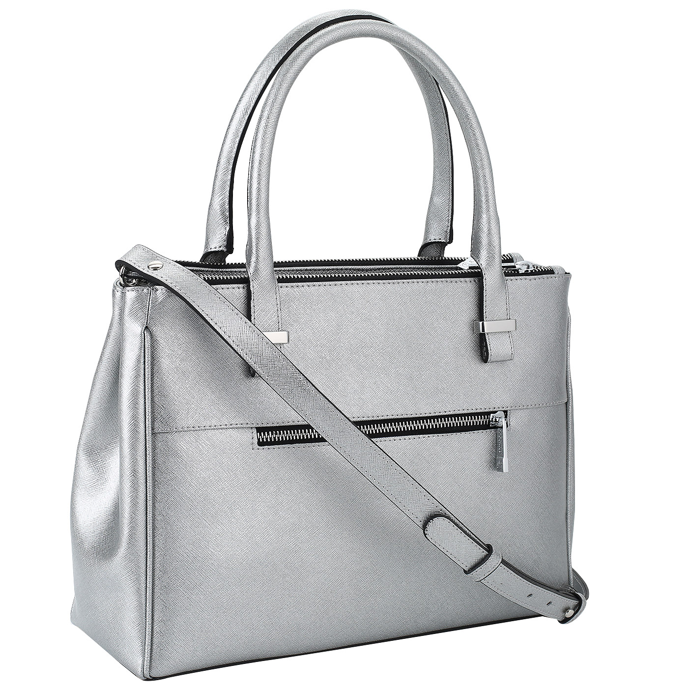 Женская сумка с тремя отделами Aurelli Saffiano