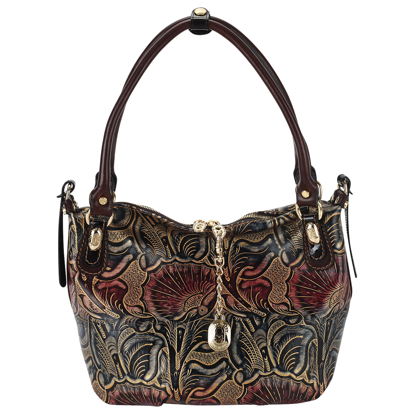 Marino Orlandi Кожаная сумка с тиснением