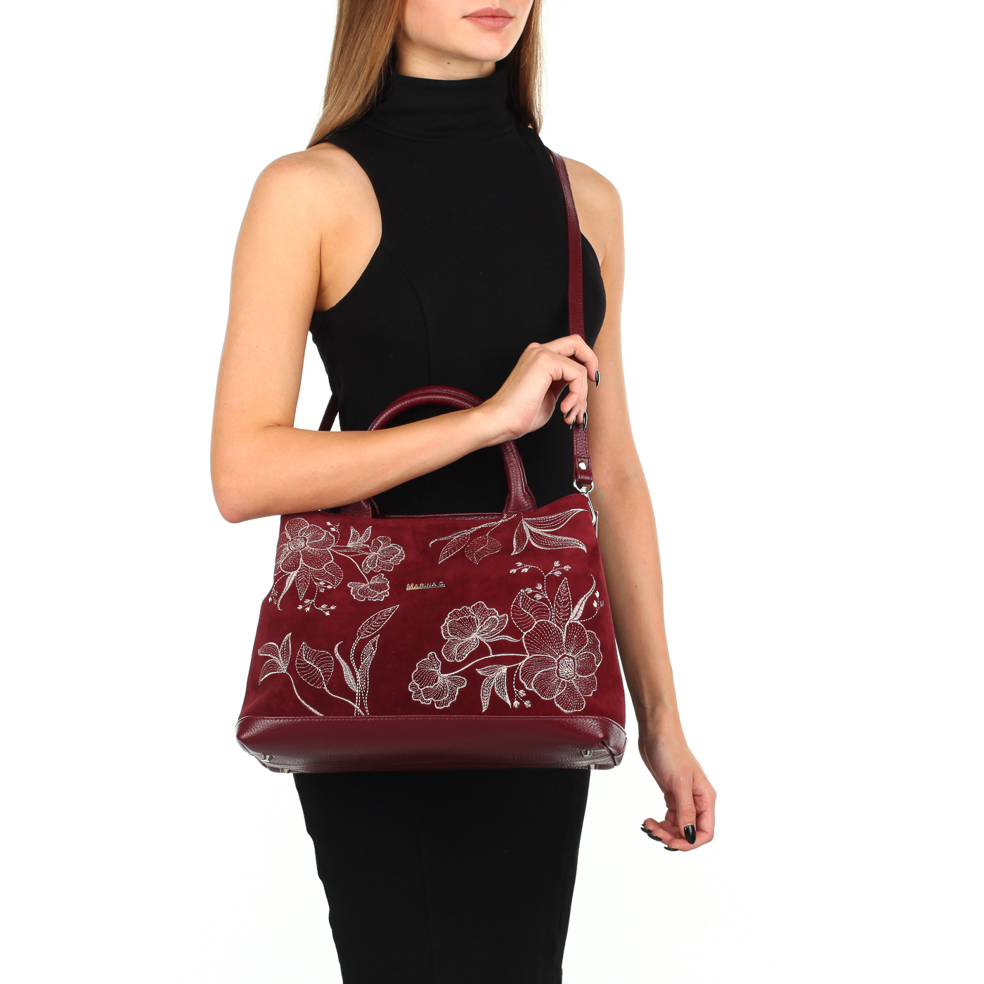 Комбинированная сумка с двумя отделами Marina Creazioni 