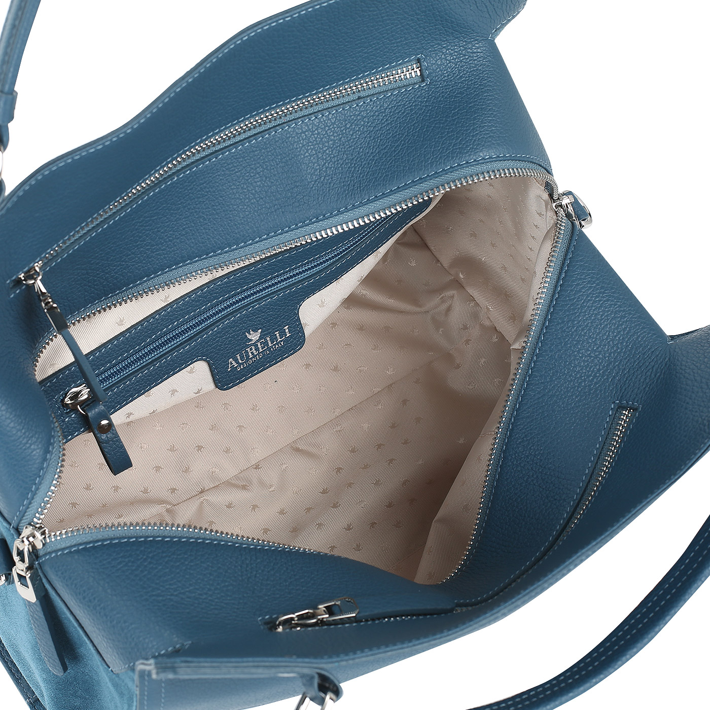 Сумка из мягкой кожи и замши Aurelli 