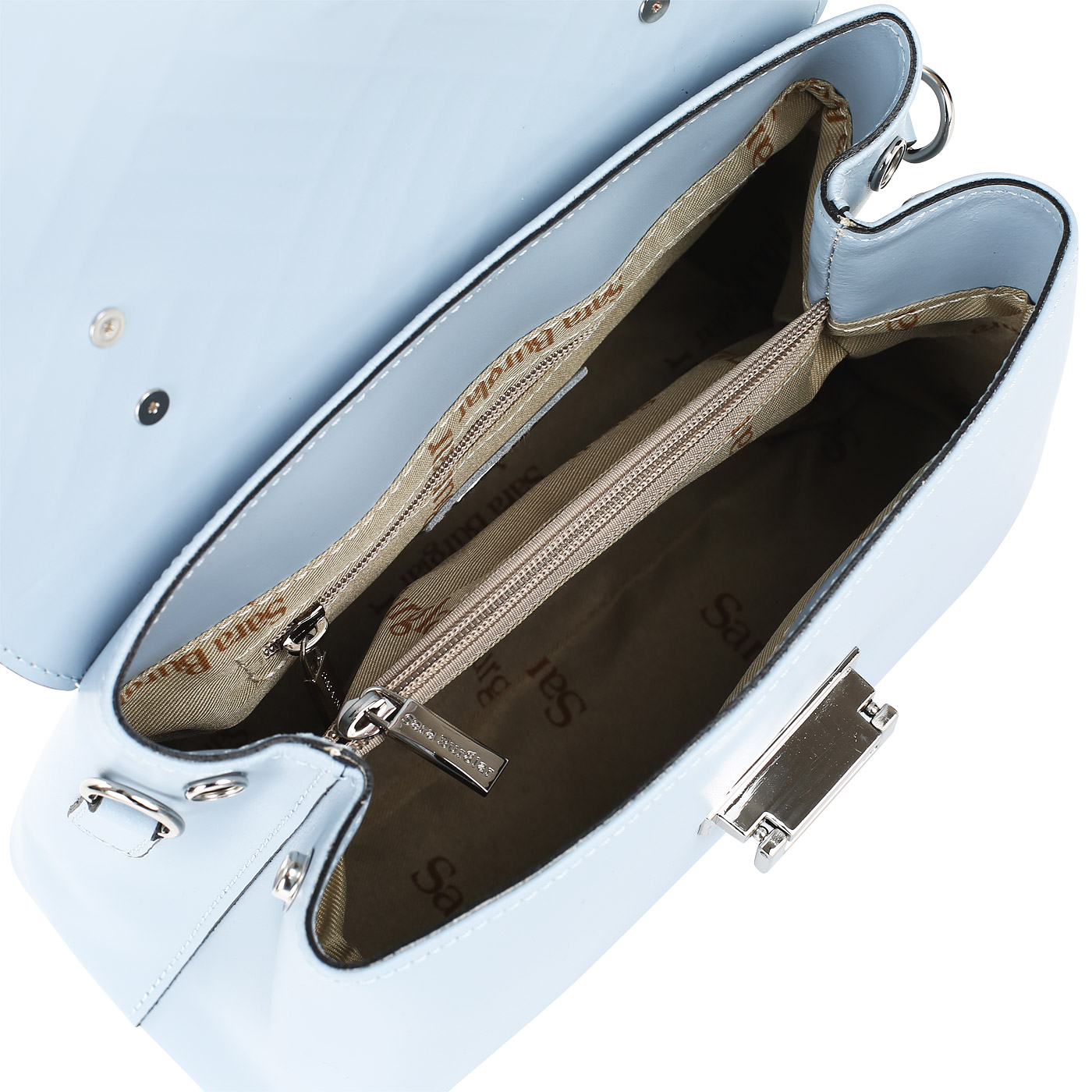 Кожаная сумка голубого цвета Sara Burglar Diva Dama