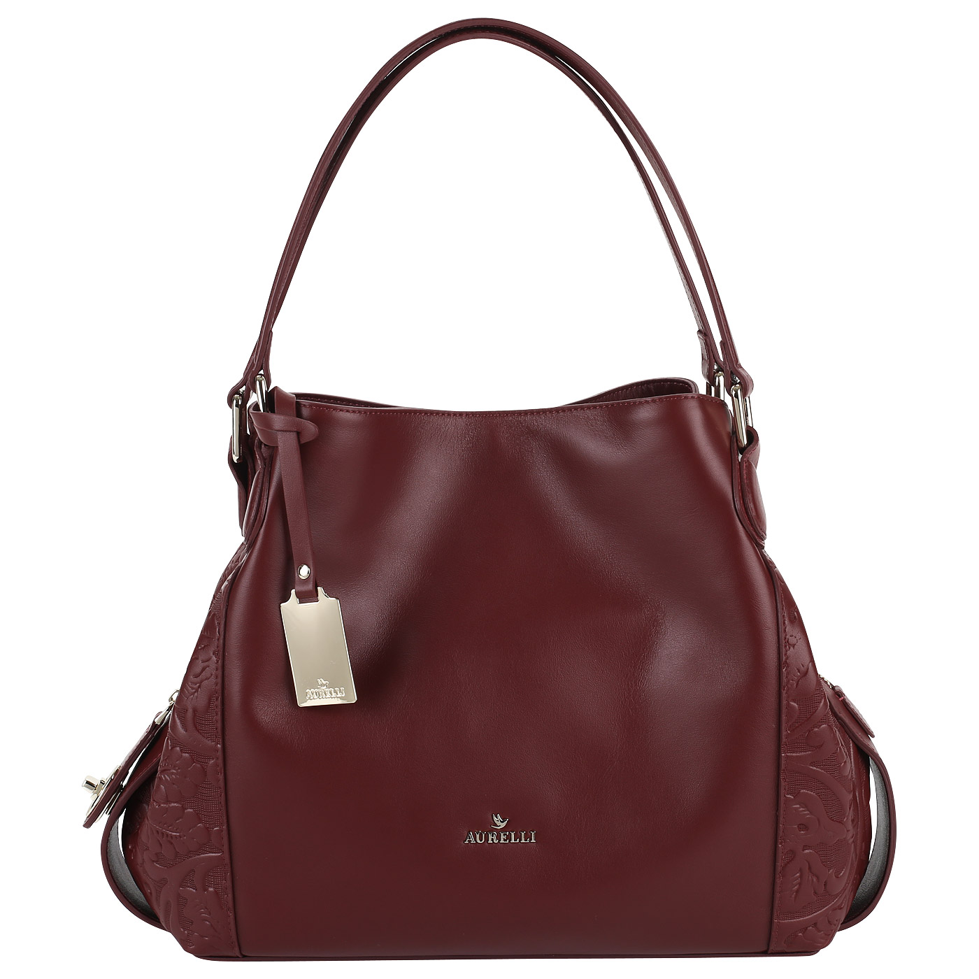 Aurelli Бордовая мягкая сумка