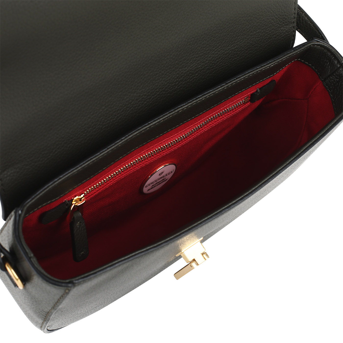 Кожаная сумка темно-зеленого цвета Coccinelle Beat Soft