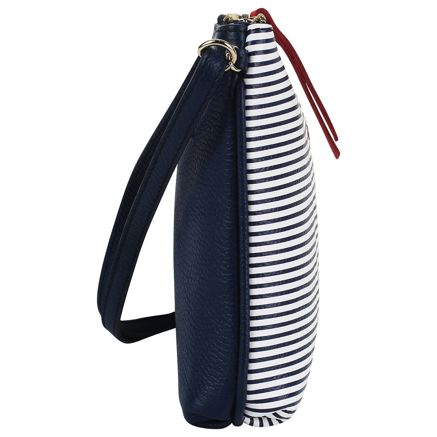Кожаная сумка в полоску Marina Creazioni 