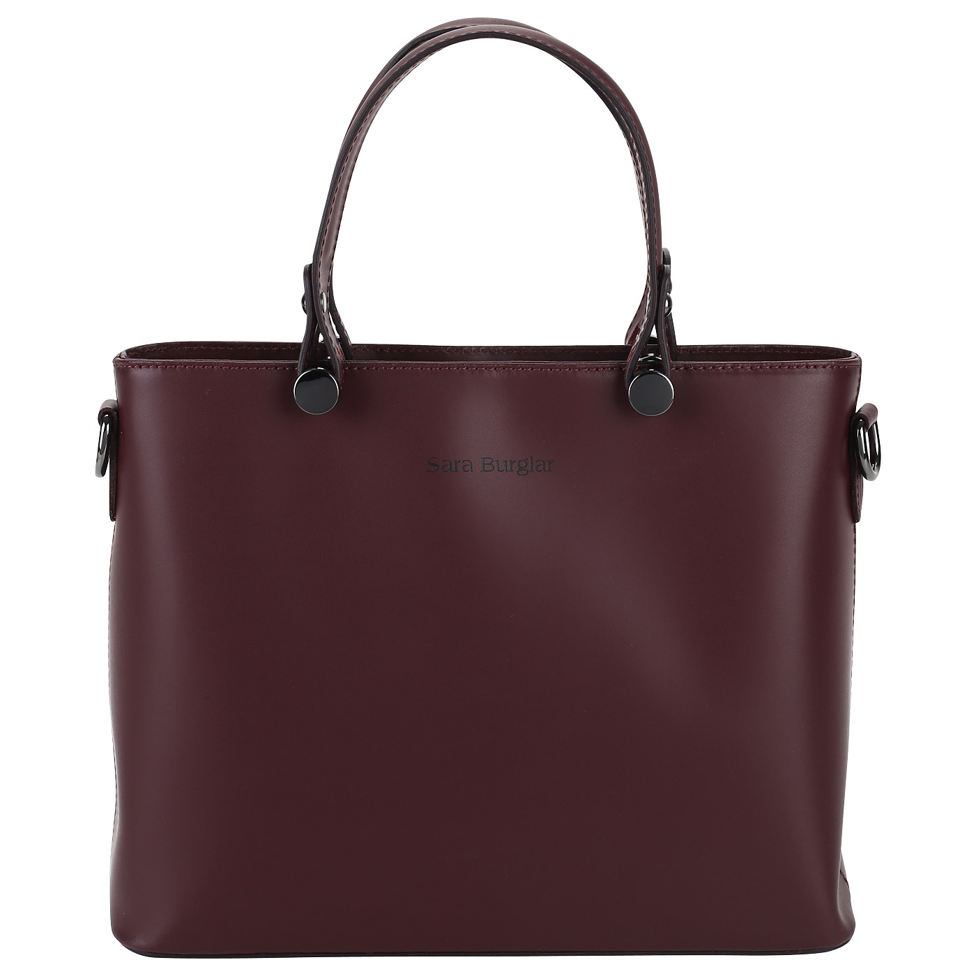 Sara Burglar Бордовая кожаная сумка
