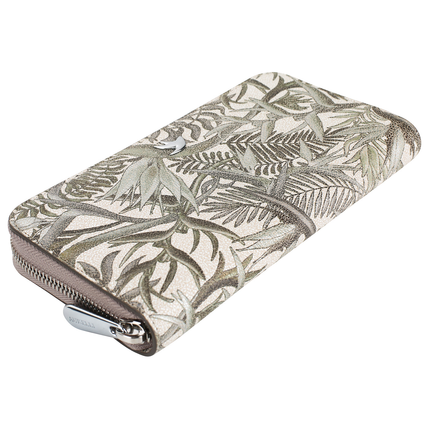 Бежевый кошелек с принтом Aurelli Luna tropico