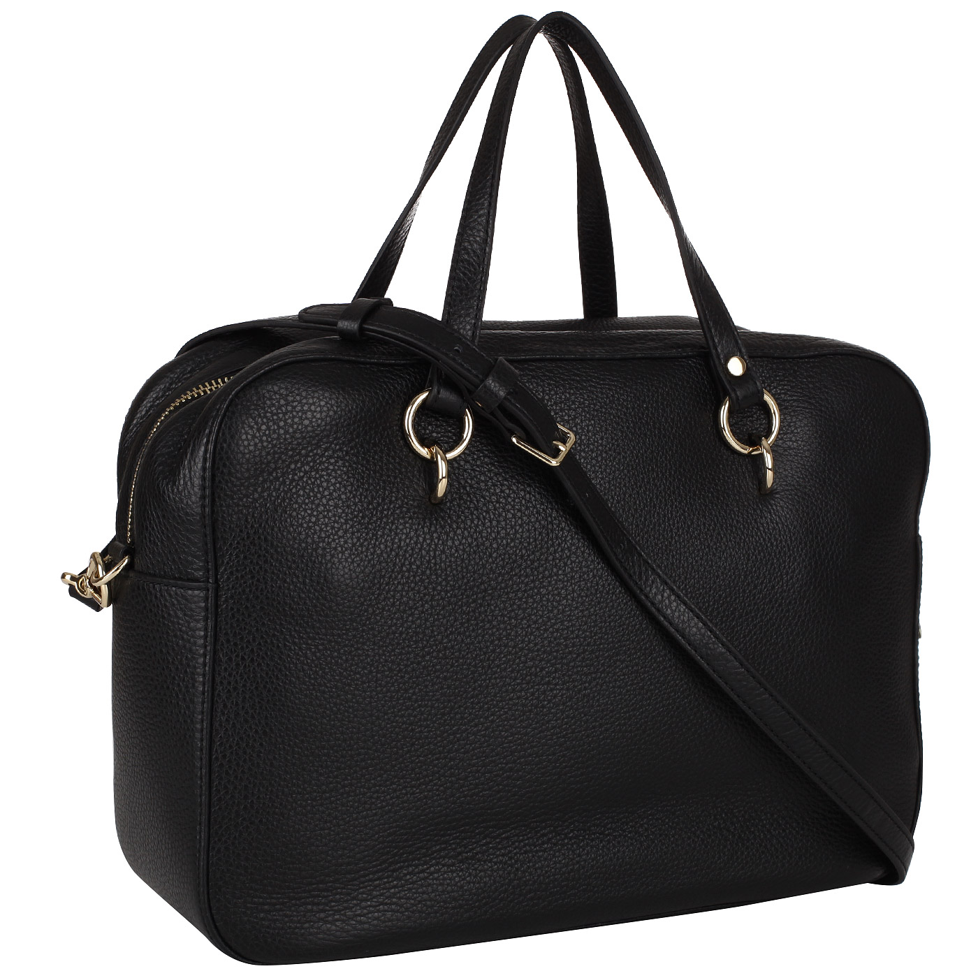 Черная кожаная сумка Coccinelle Alpha