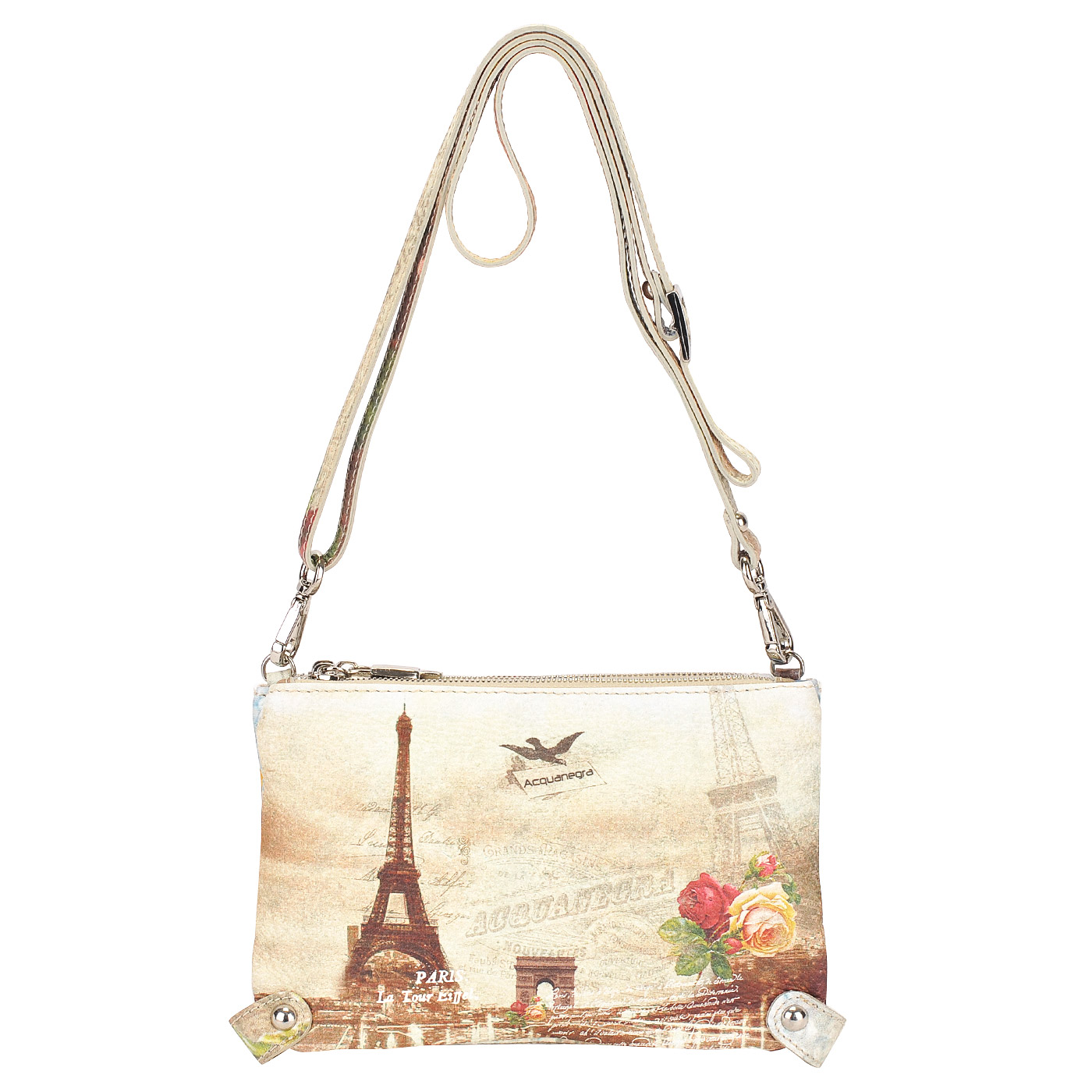 Acquanegra Женская кожаная сумка через плечо