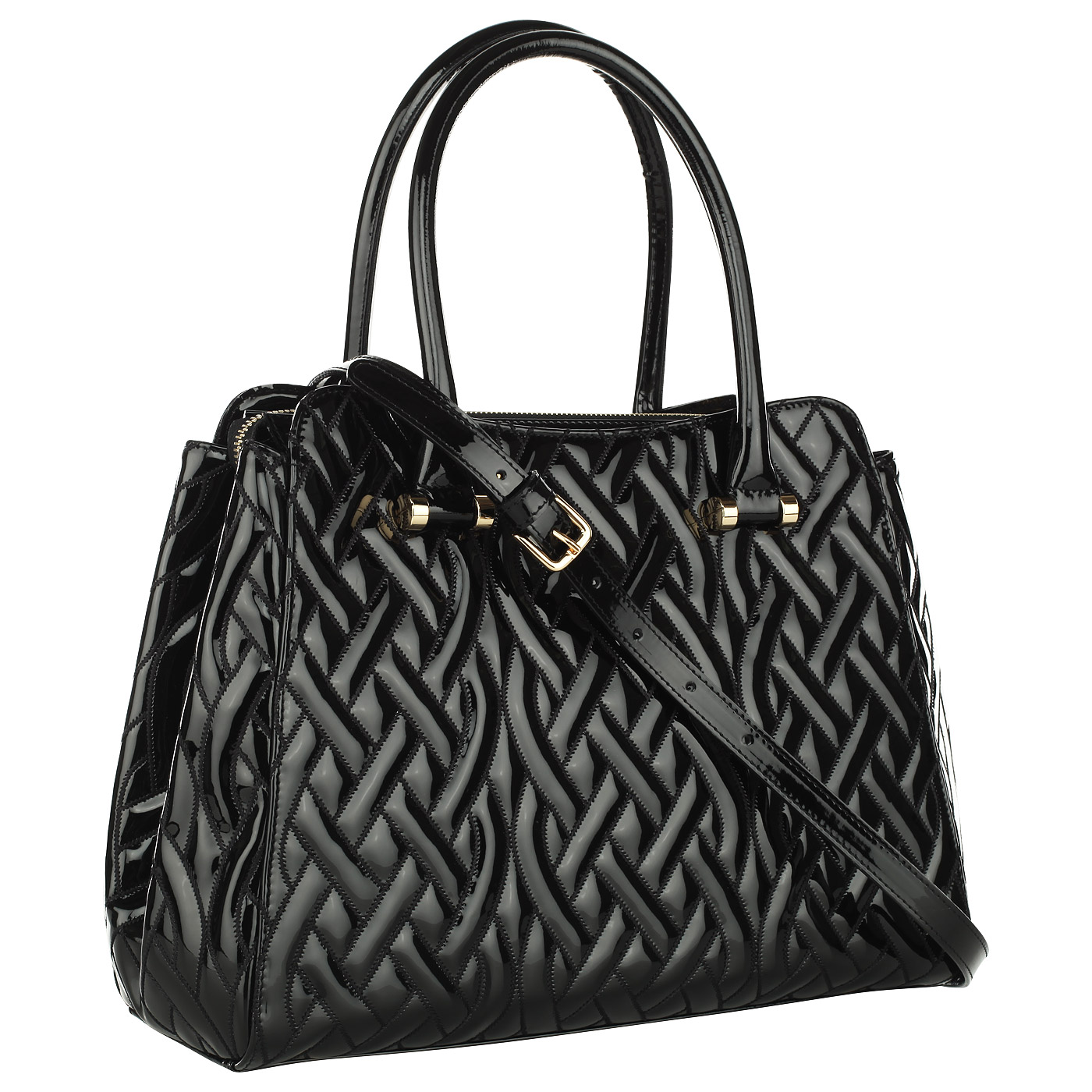 Лакированная кожаная сумка Valentino Orlandi Malika