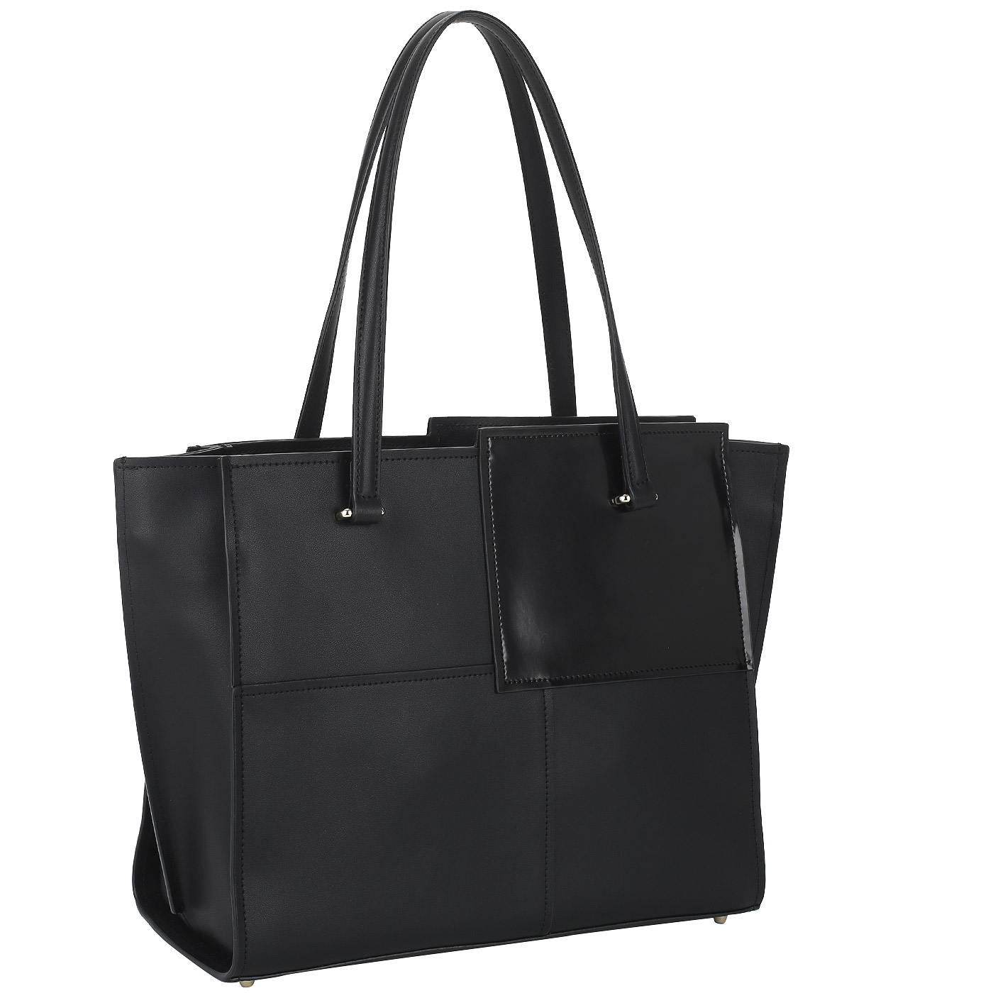 Черная кожаная сумка Cromia Bell