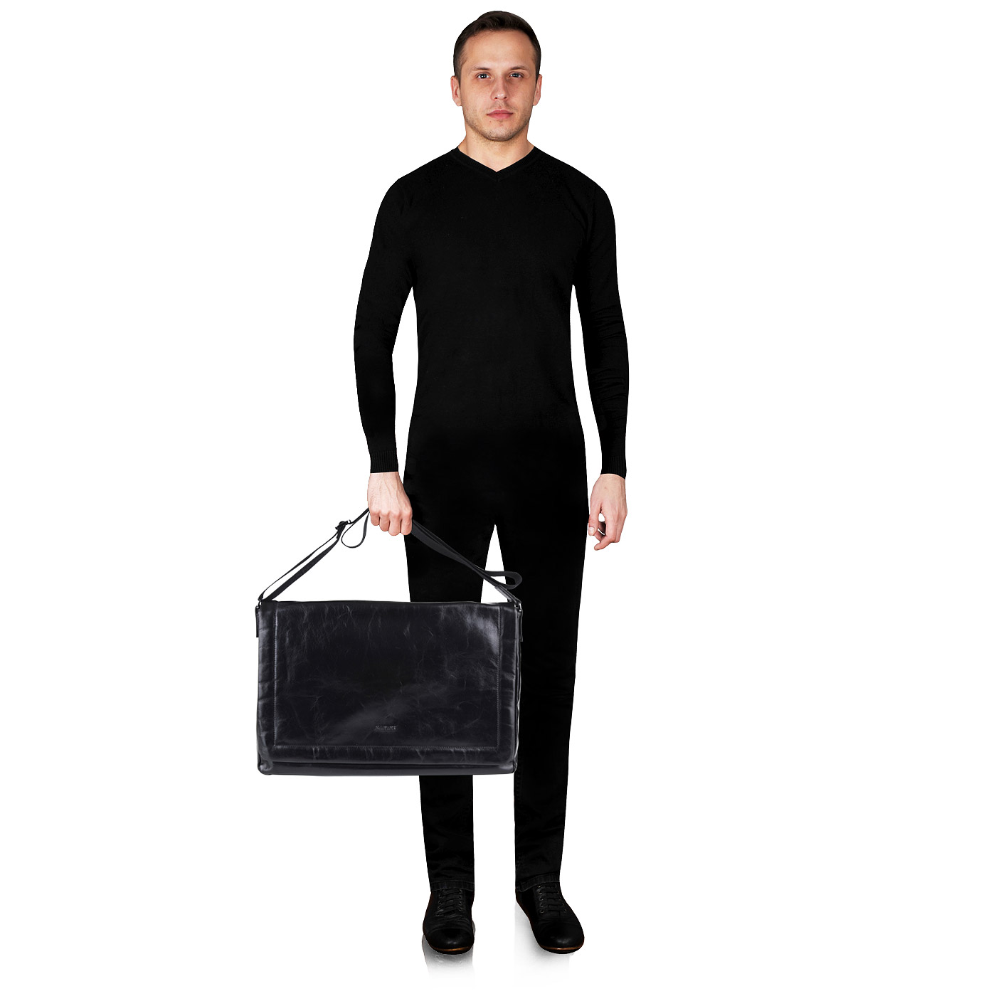 Мужская кожаная сумка через плечо Stevens 