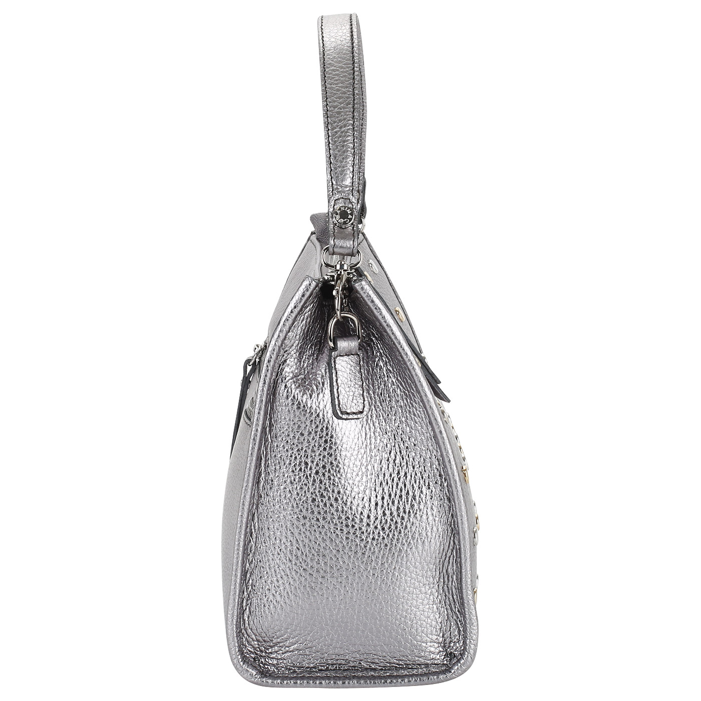 Сумка с клепками свинцового цвета Marina Creazioni 