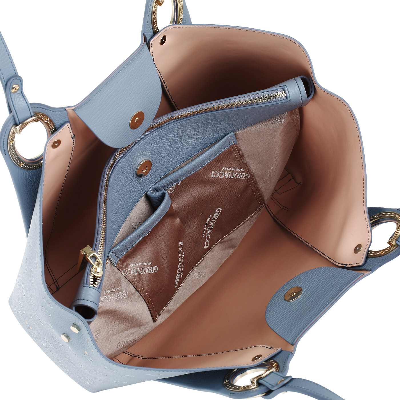 Кожаная сумка с тремя отделами Gironacci 