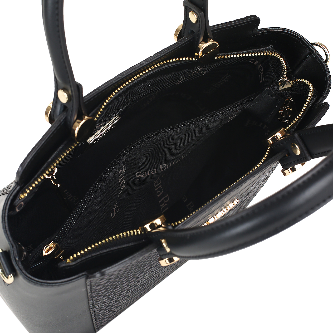 Сумка из комбинированной кожи Sara Burglar Pamela Cocco