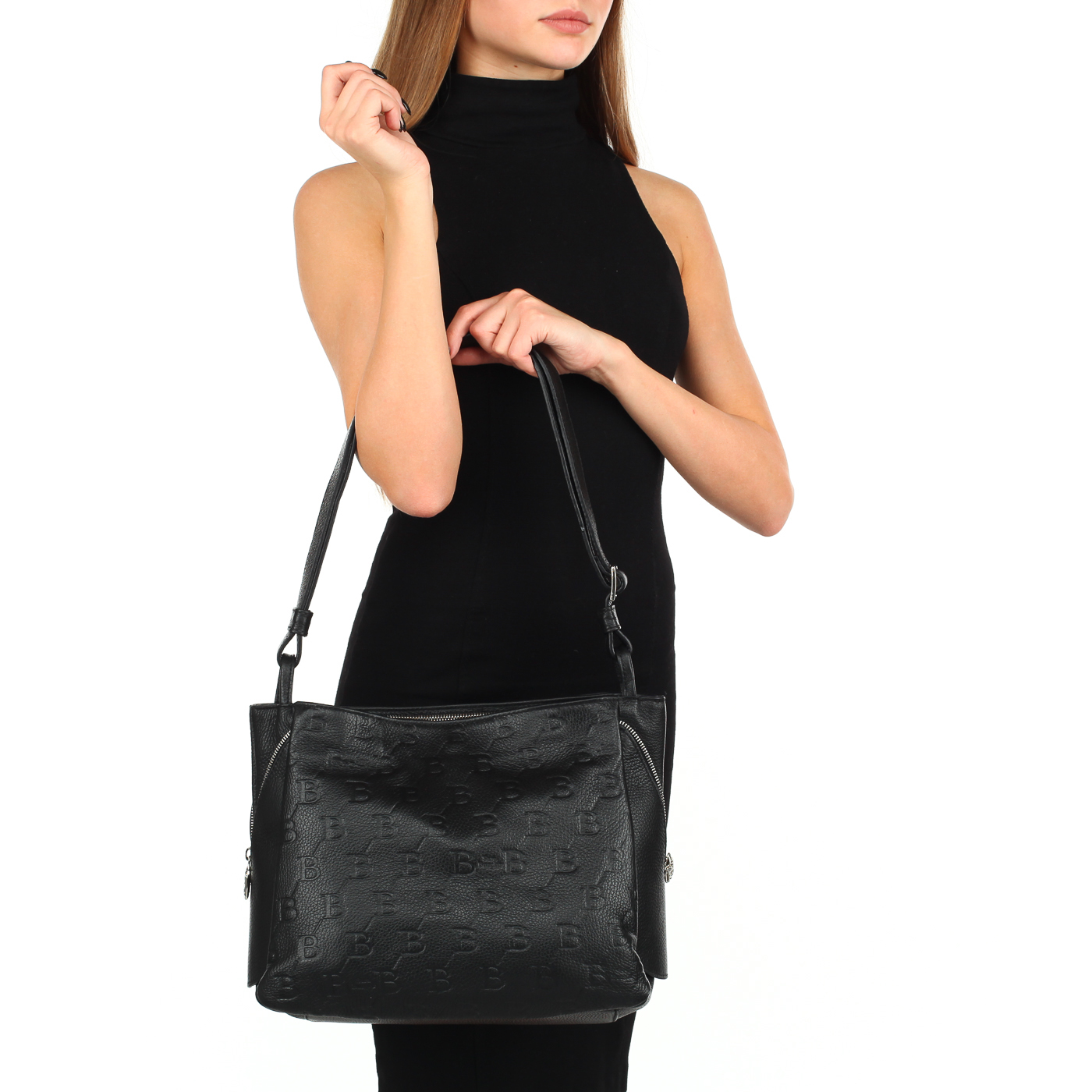 Черная кожаная сумка Sara Burglar Noemi Person