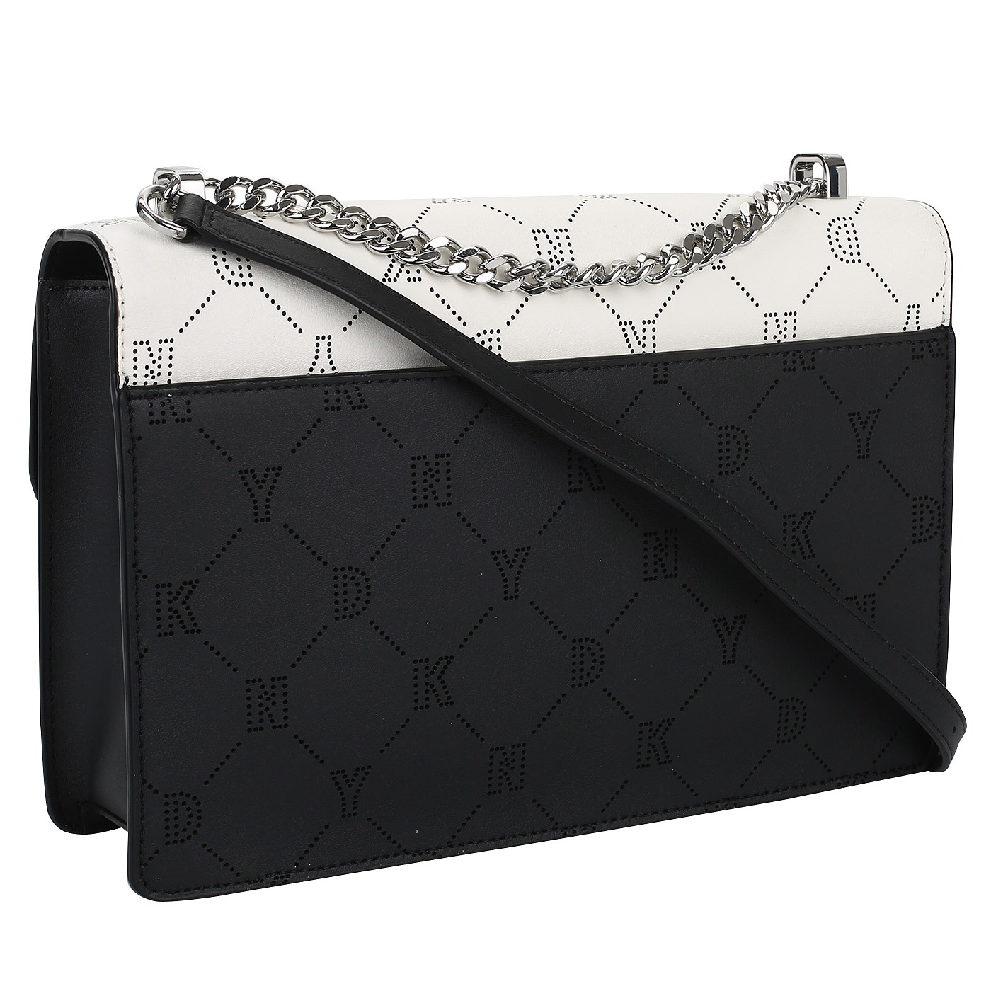 Кожаная сумка с перфорацией DKNY Elissa