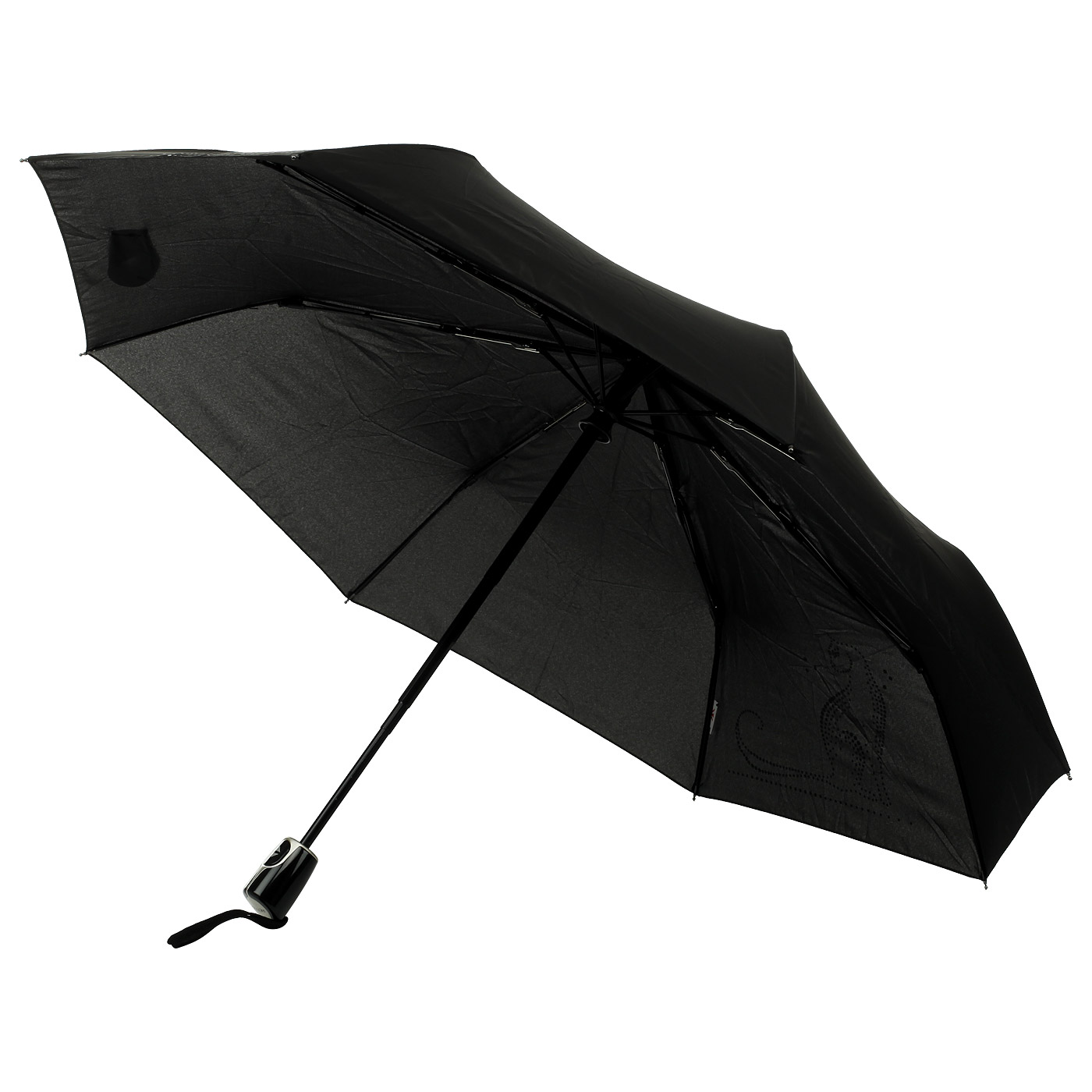 Черный зонт-автомат Doppler Cats