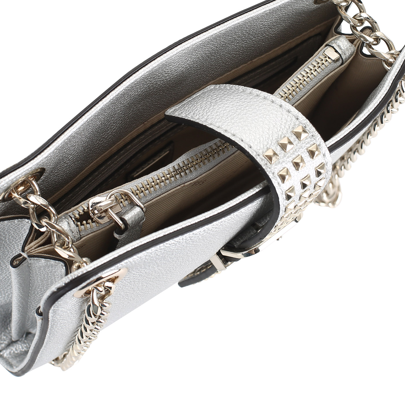 Серебристая сумочка Guess Eileen