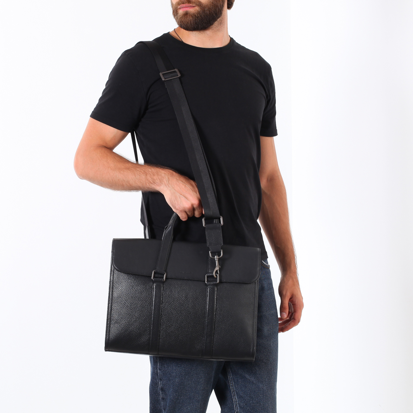 Портфель из зернистой кожи Mayrhoff 