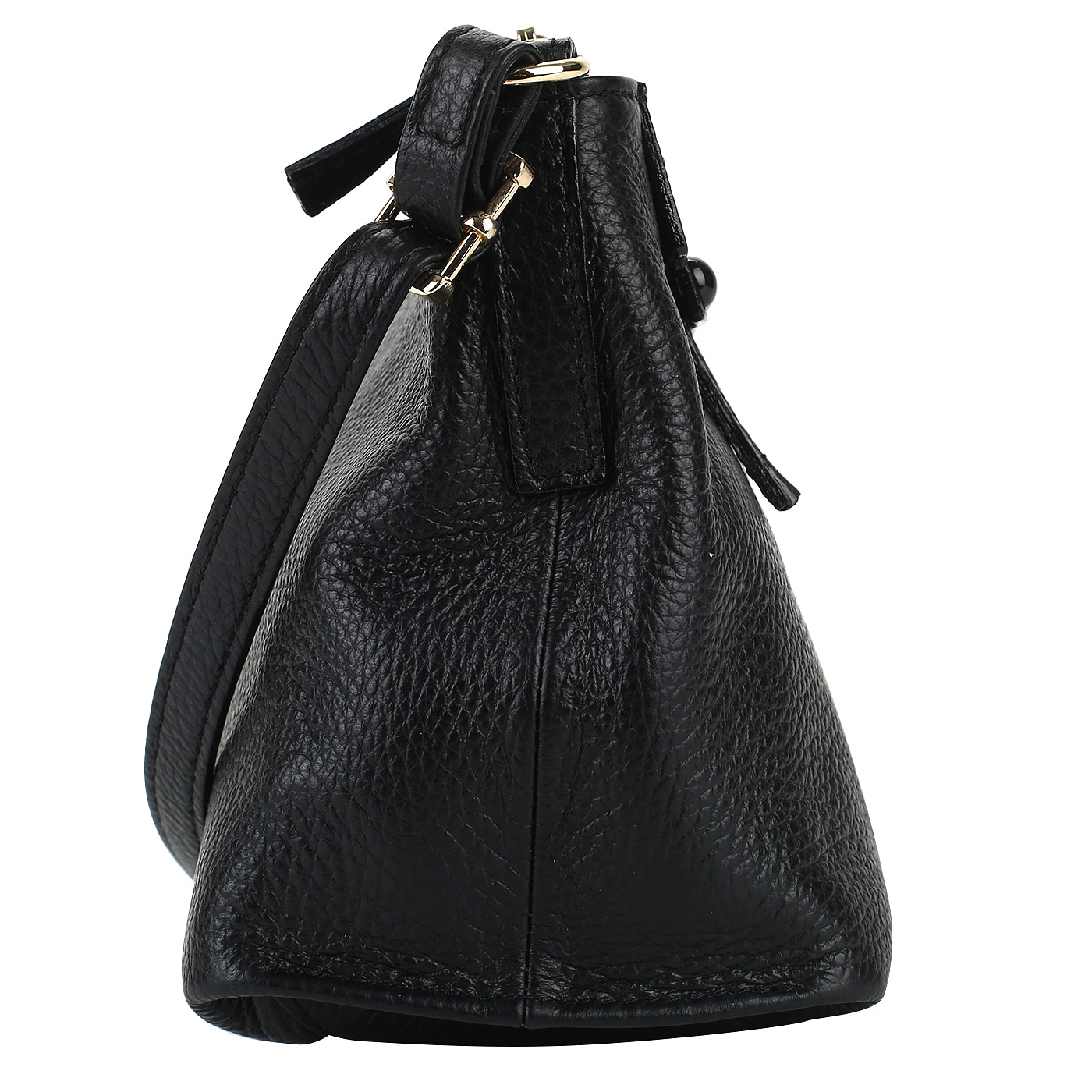 Черная кожаная сумочка Bruno Rossi 