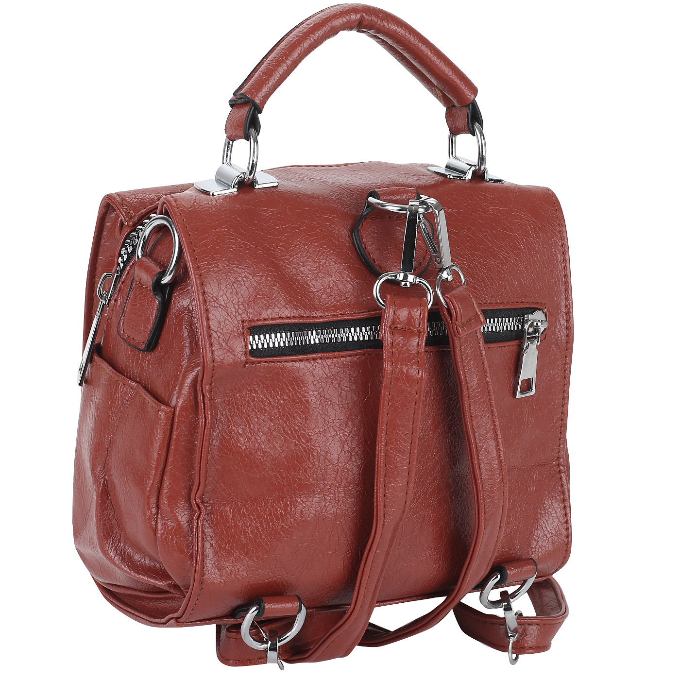 Терракотовый рюкзак-сумка Dispacci 