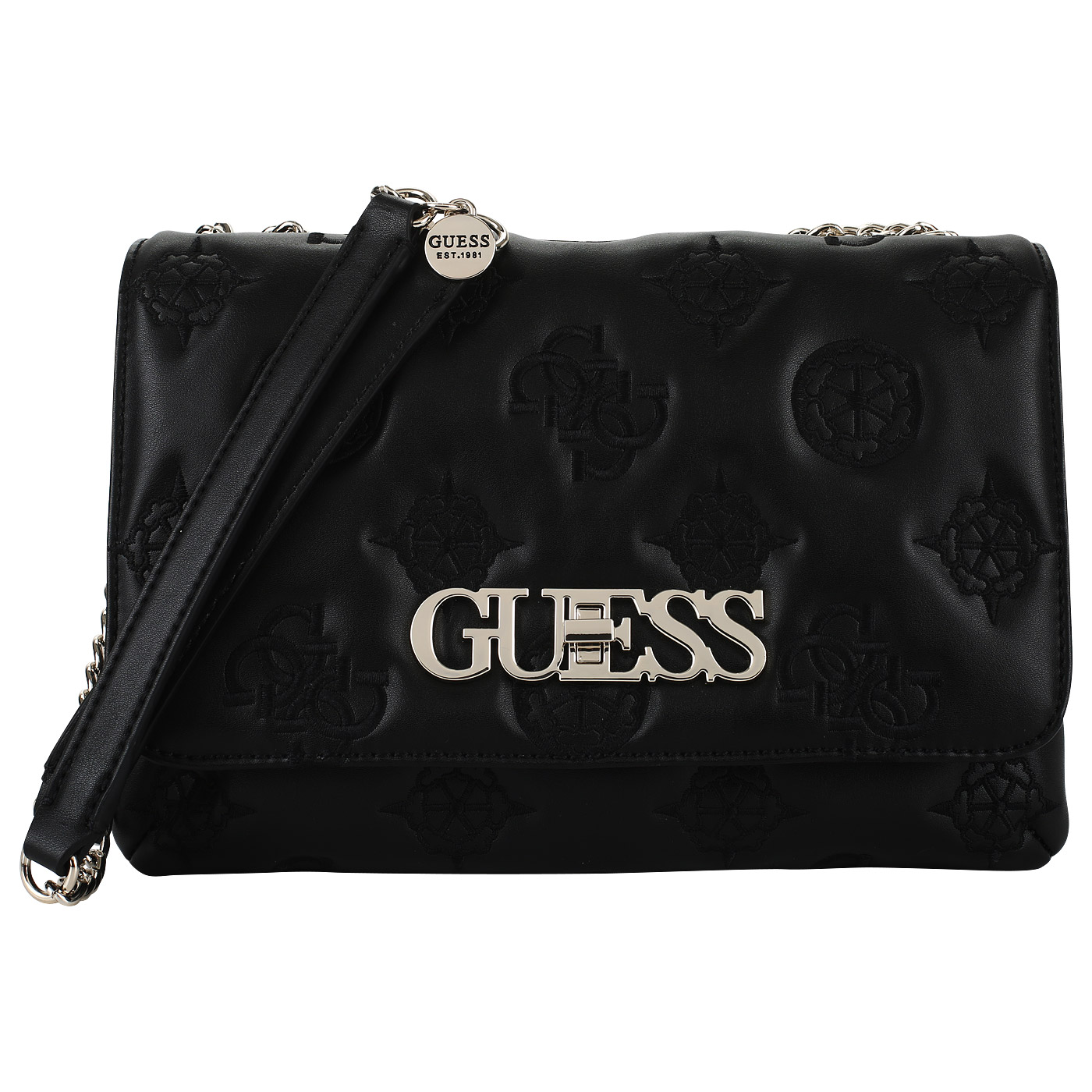 Guess Черная стеганая сумка