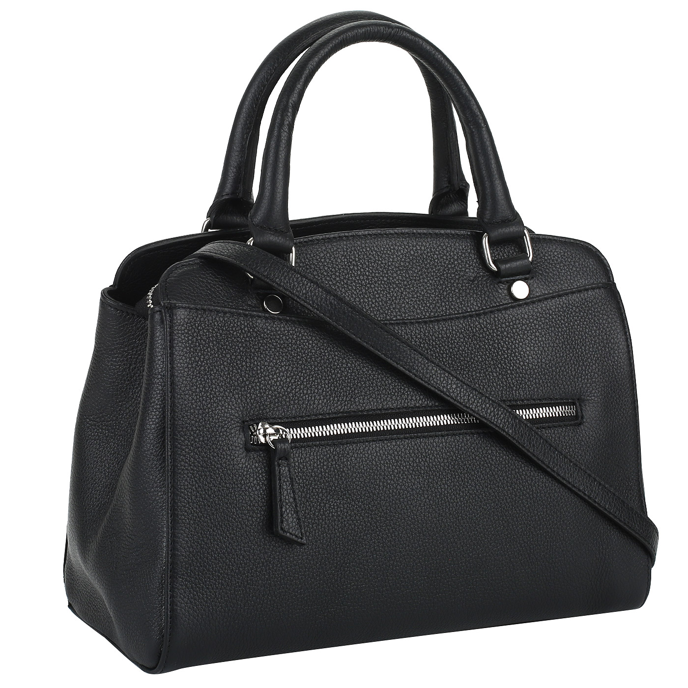 Сумка из замши и кожи на молнии Marina Creazioni 