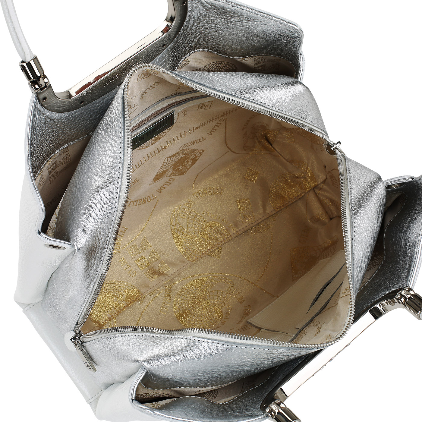 Кожаная сумка с клепками Gilda Tonelli Niagara Lamin