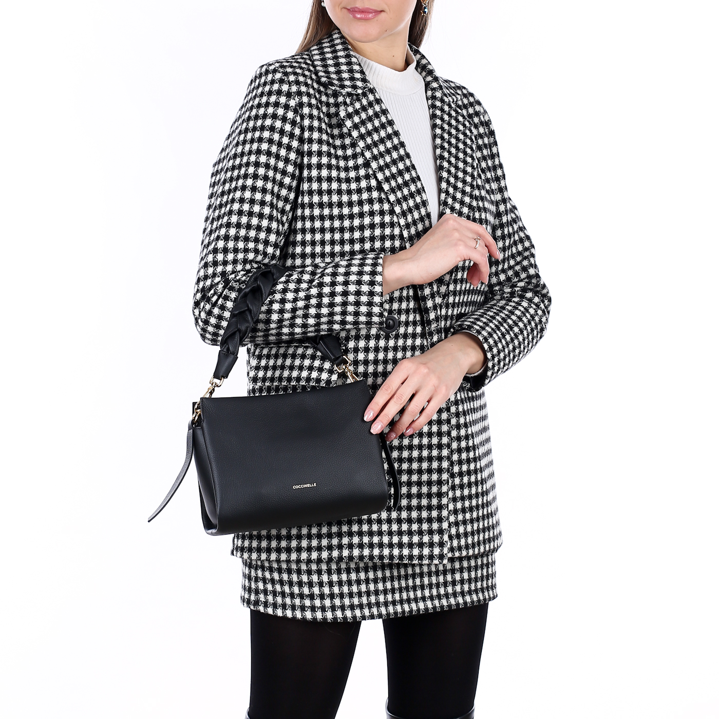 Кожаная сумка Coccinelle Boheme Grana Double