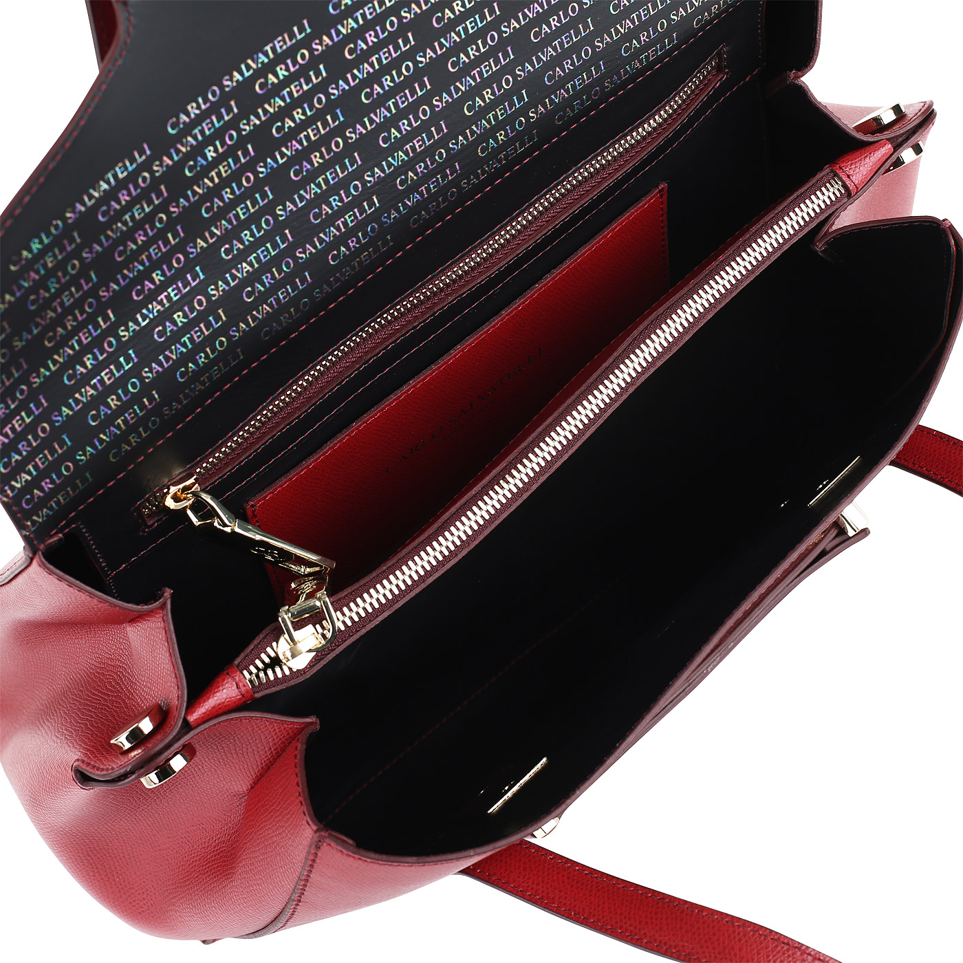 Тисненая сумка с длинными ручками Carlo Salvatelli Lord