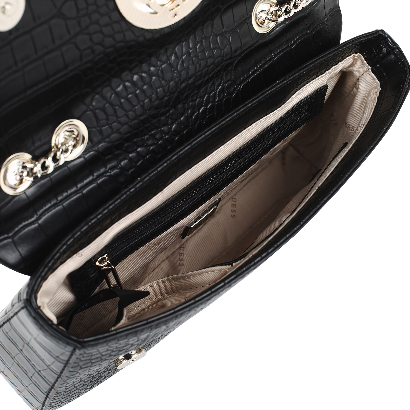 Сумка с отделкой под крокодила Guess Open Road