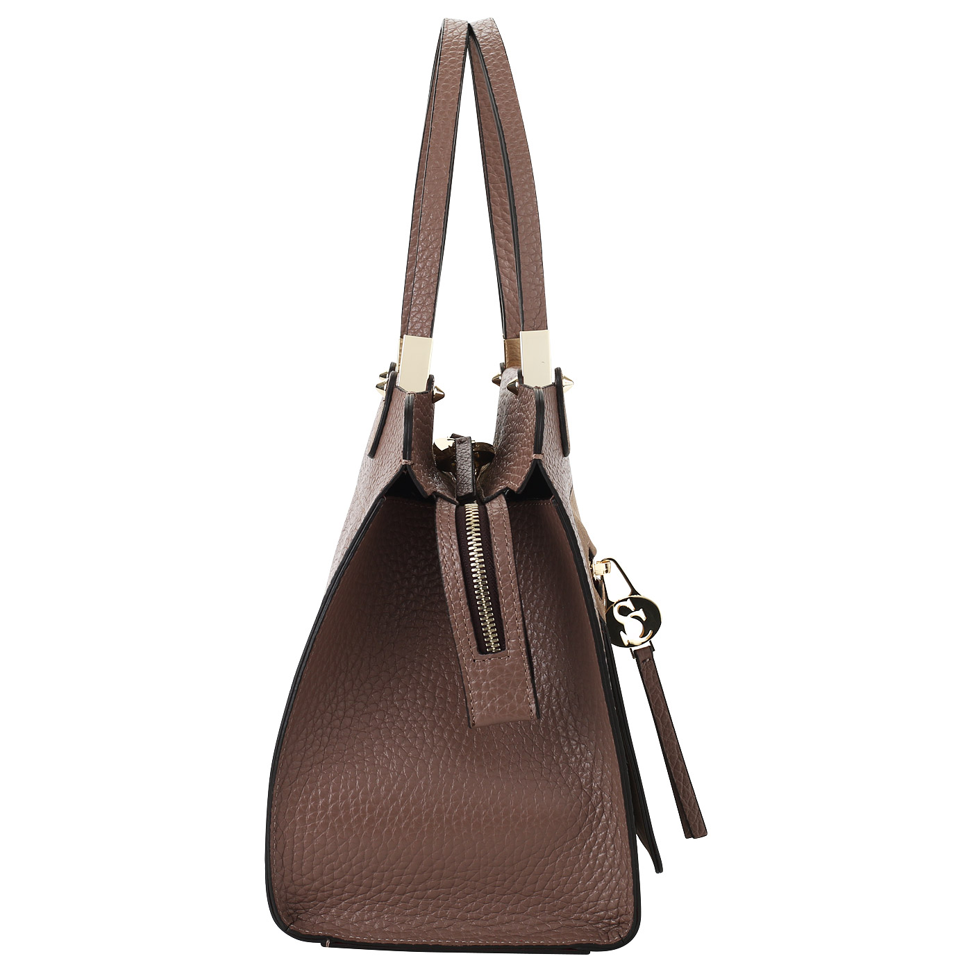 Сумка из кожи на двойной молнии Carlo Salvatelli Cervino