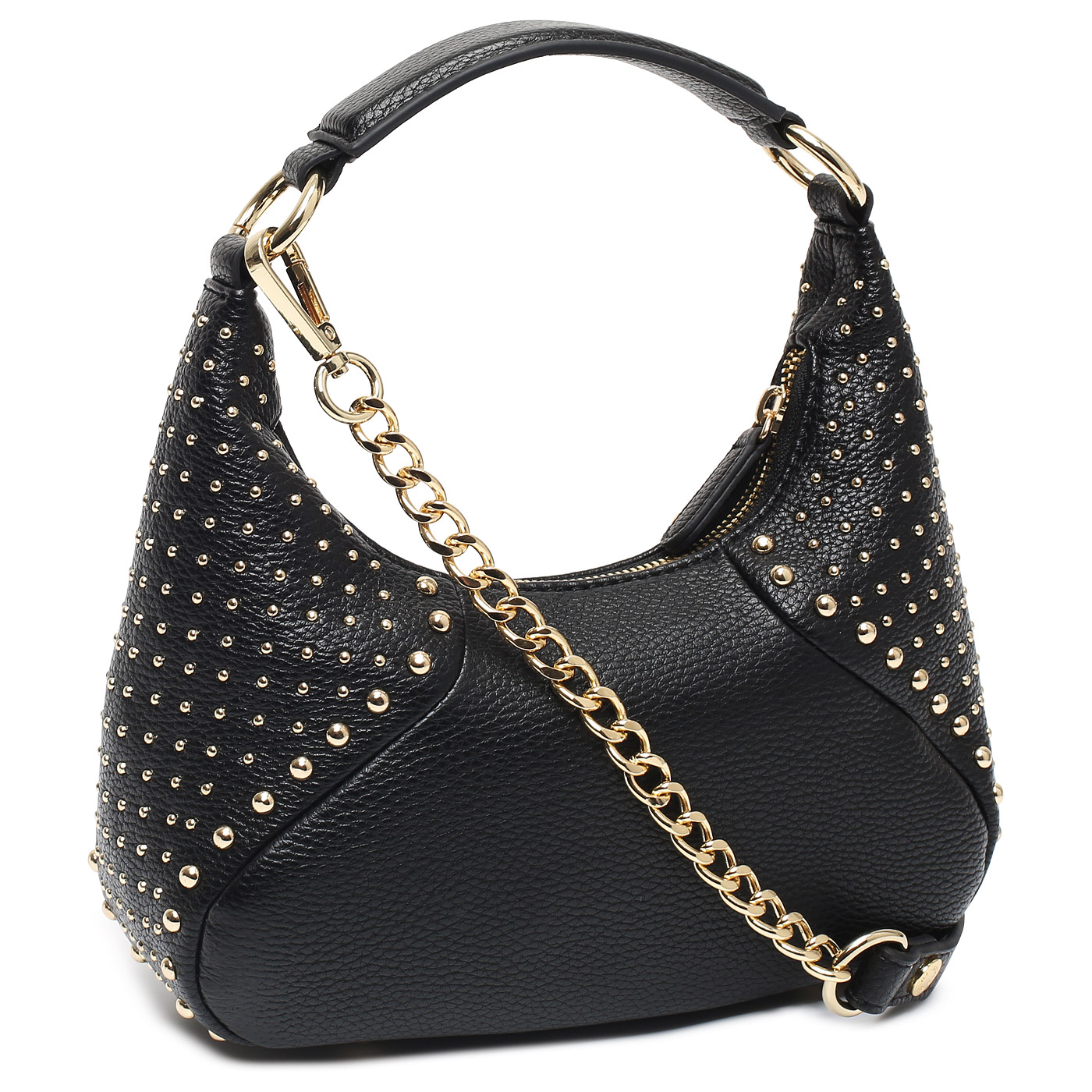 Сумка с вышивкой и клепками Braccialini Rock