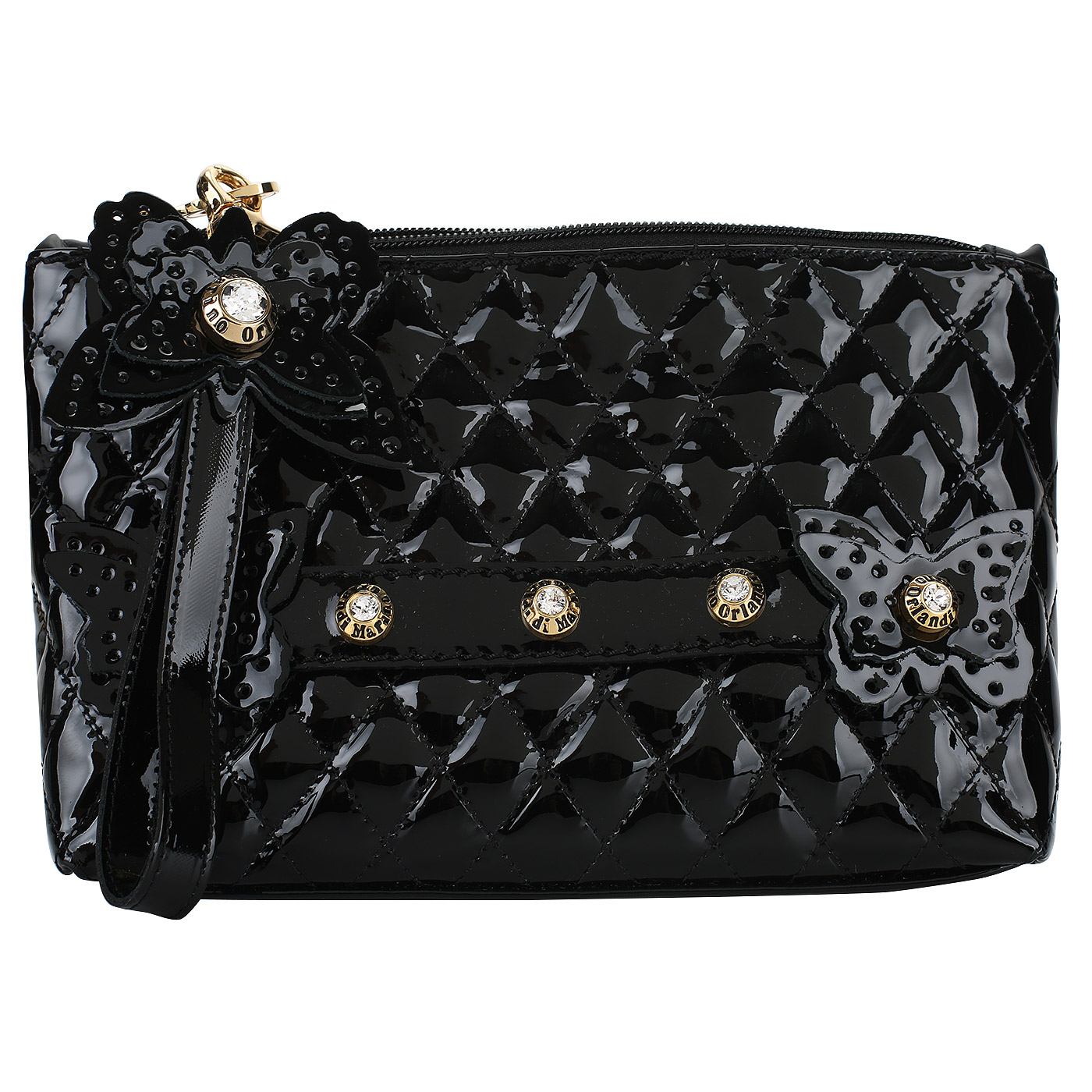 Marino Orlandi Черный лакированный клатч