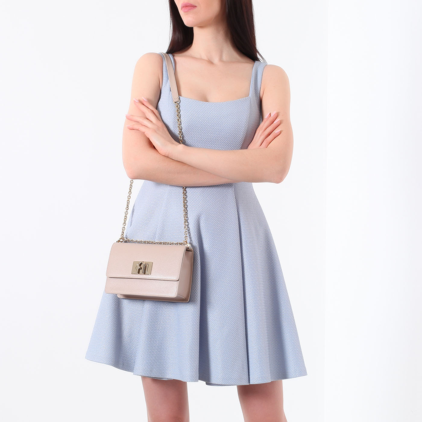 Розово-бежевая сумка Furla 1927