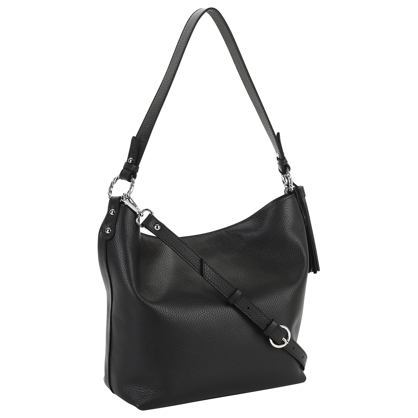 Мягкая сумка-хобо с брелоком Chatte 