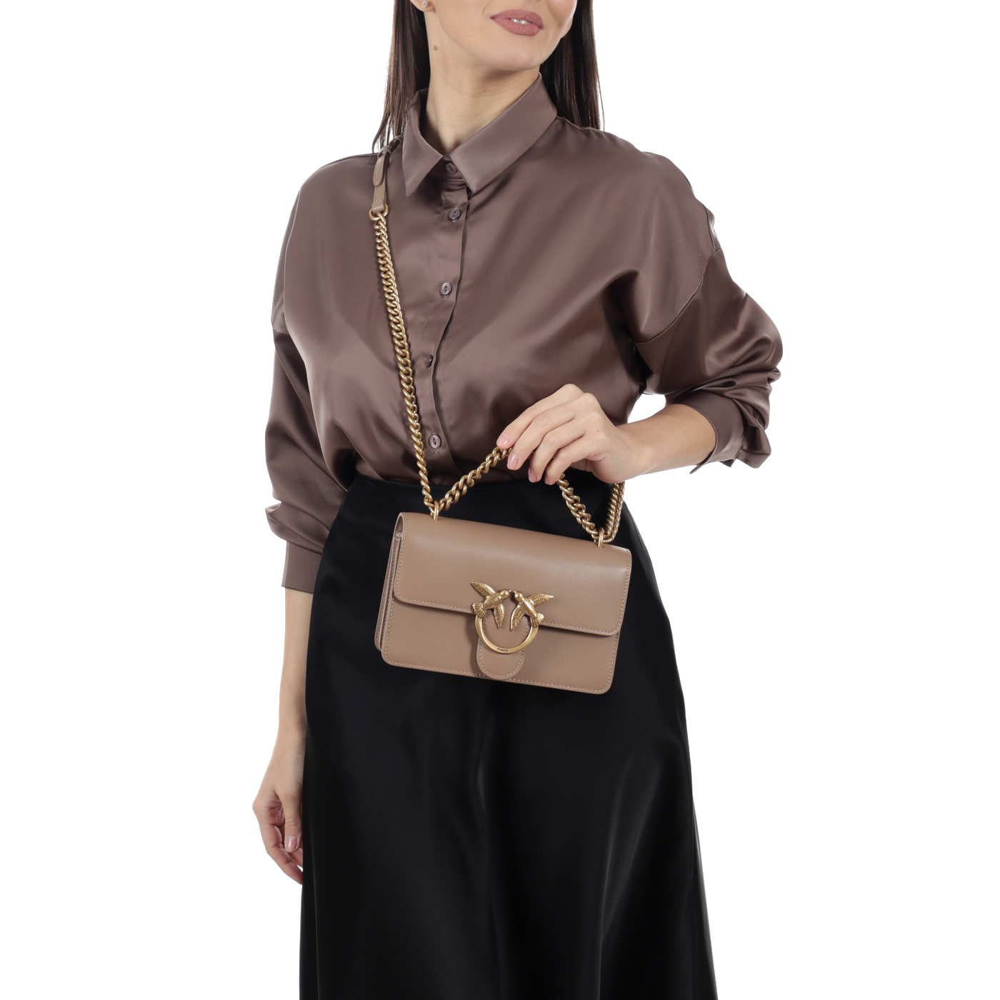 Сумка через плечо с цепочкой Pinko Love One